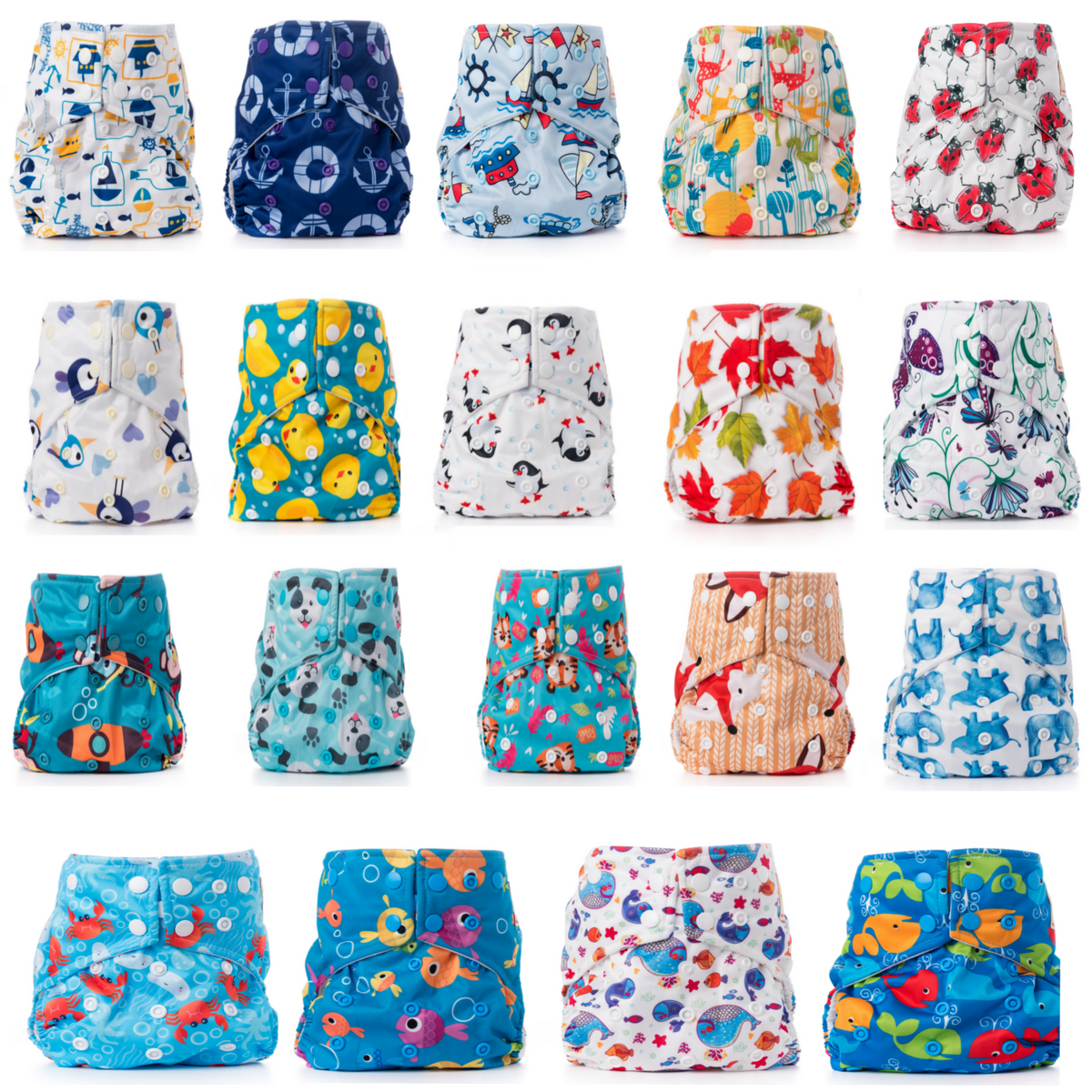 Planet Baby Cloth Diapers, All-in-Two Reusable Pocket Diapers & Bamboo  Inserts