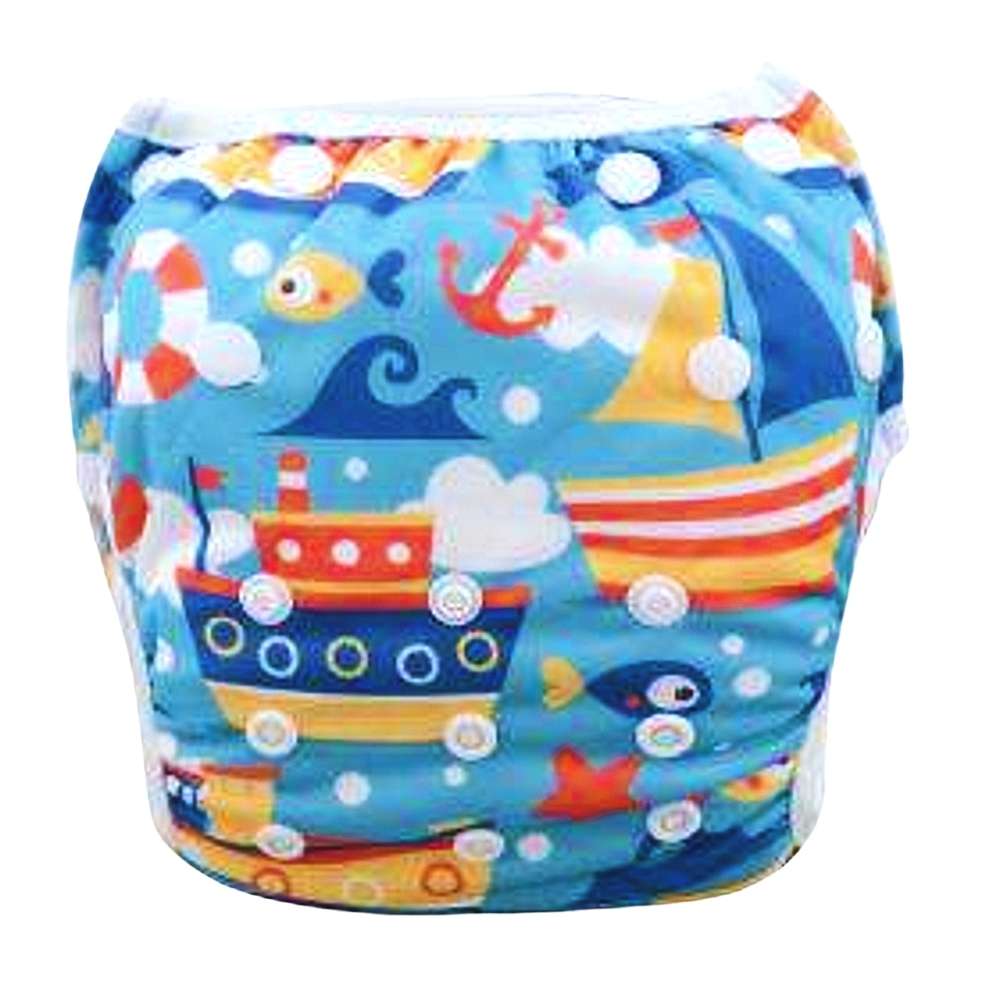 City Threads Baby Girls' and Boys' Swim Diaper Cover Reusable Leakproof for  Swimming Pool Lessons Beach, Black, 0-3 Months