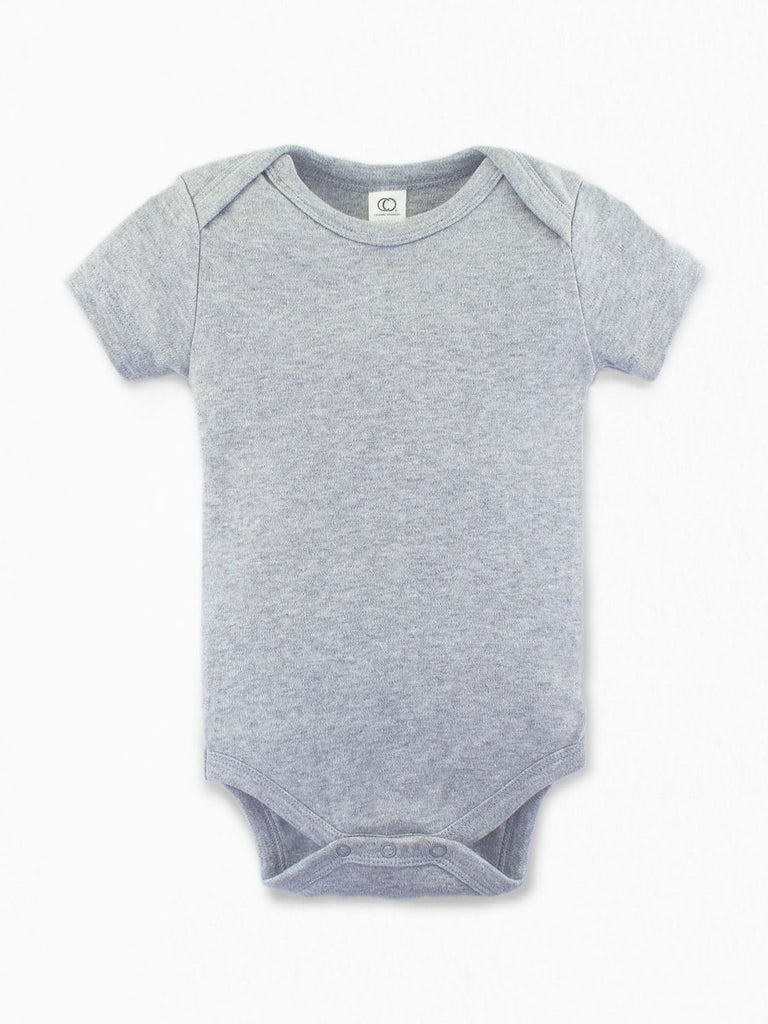 funny skinny saying' Organic Short-Sleeved Baby Bodysuit