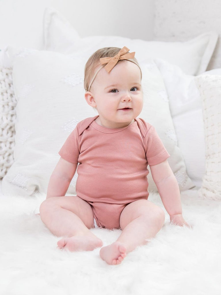 Sabrina unicorn' Organic Short-Sleeved Baby Bodysuit