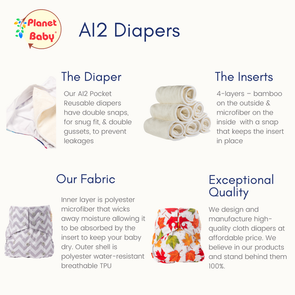 Baby Cloth Diapers Starter Trial Packs, AI2 and AIO Diapers