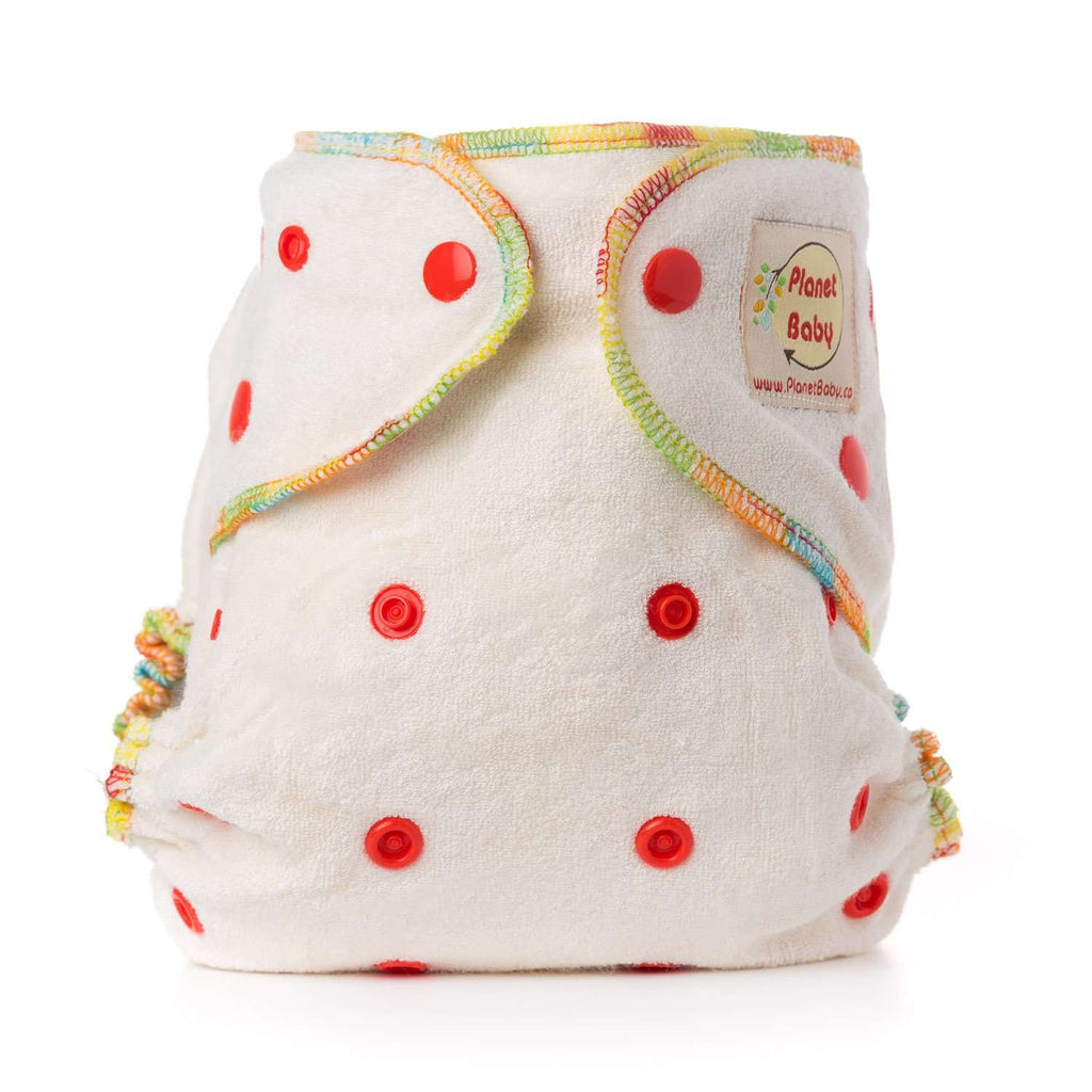 Planet Baby Cloth Diapers, AIO Reusable Pocket Diapers Sewn-in Bamboo  Inserts