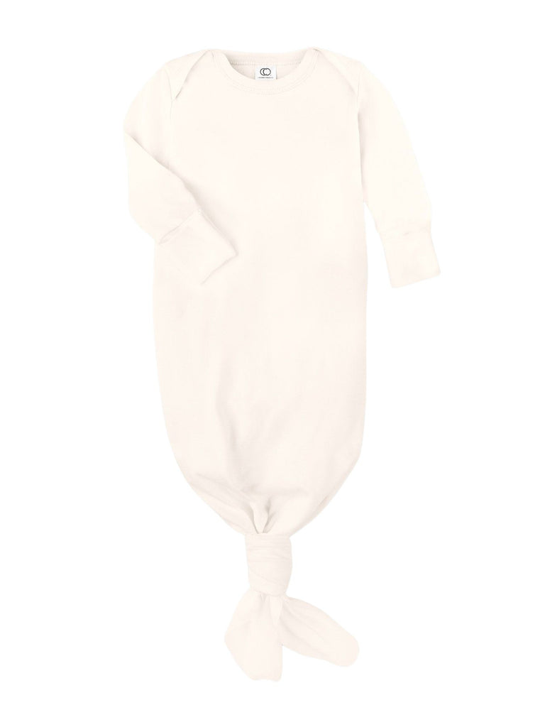 Organic cotton store knotted baby gown